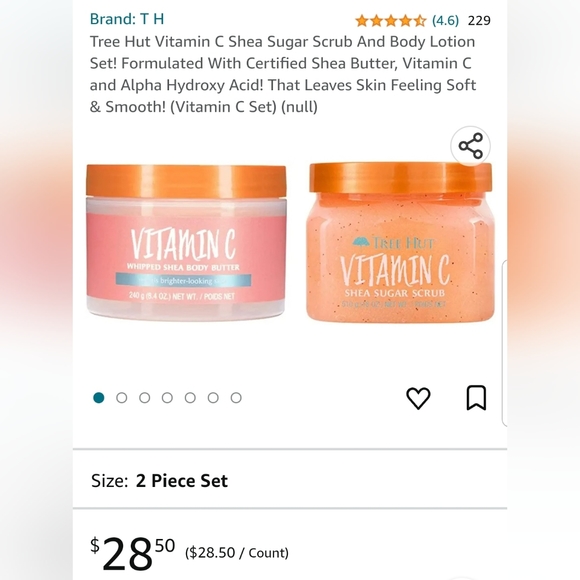 Tree Hut Skincare Tree Hut Vitamin C Shea Sugar Scrub And Body Lotion Set Poshmark